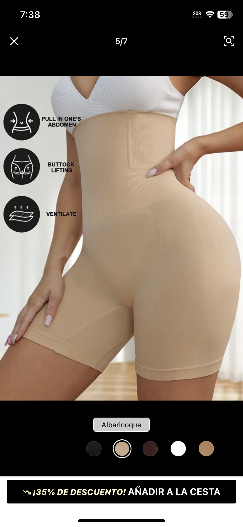 Faja Estraples Microfibra Tipo Short