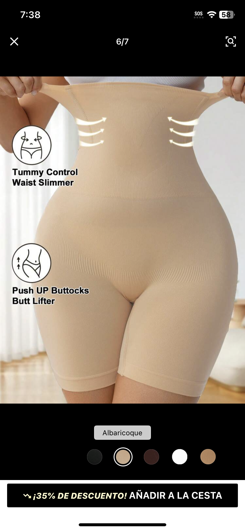 Faja Estraples Microfibra Tipo Short